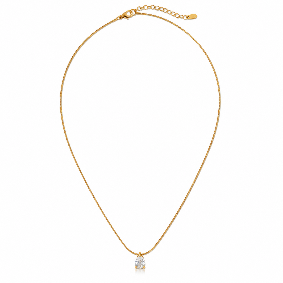 Teardrop Crystal Pendant Necklace