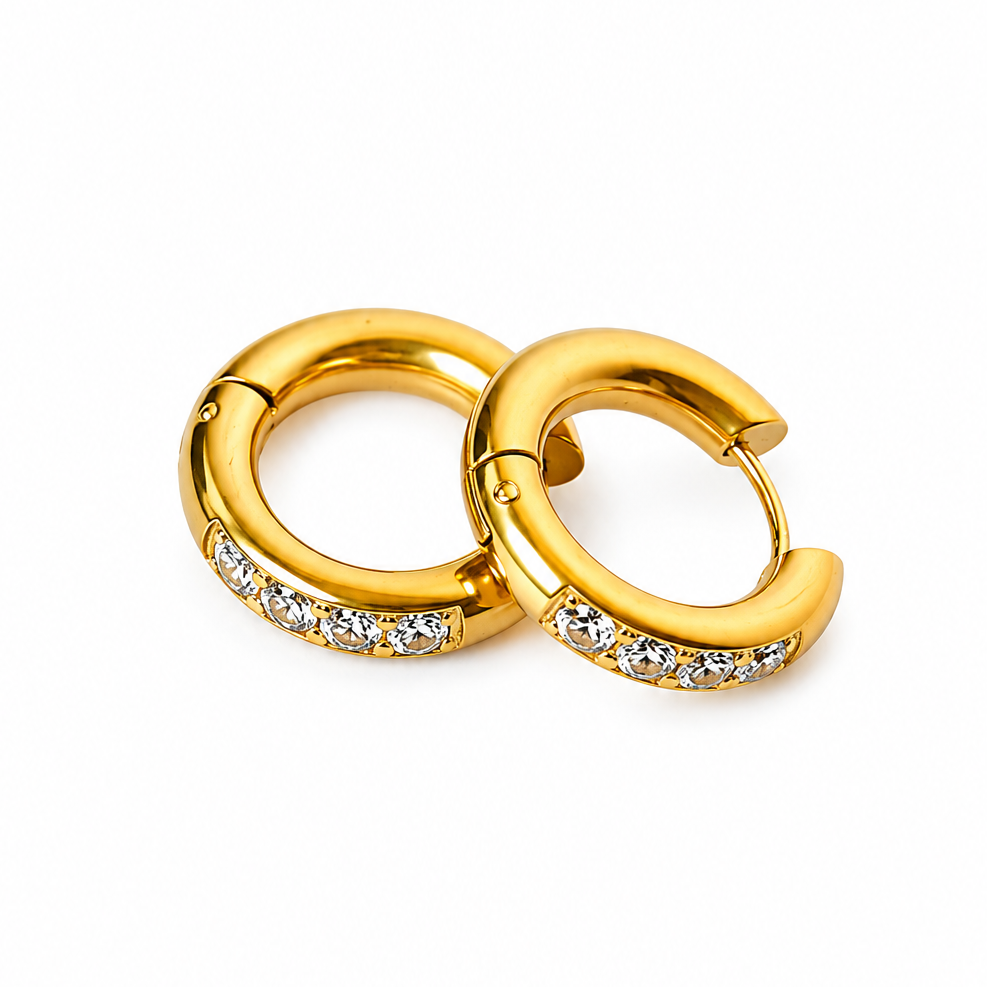 Celeste Crystal Huggie Hoop Earrings