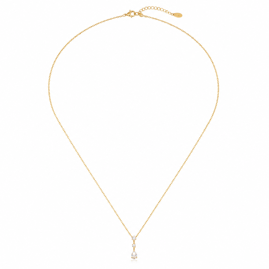 Aurora Teardrop Lariat Necklace
