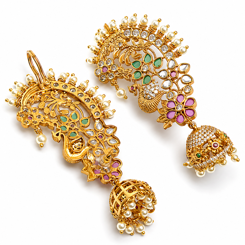 Temple Peacock Kemp Stone Ear Cuff