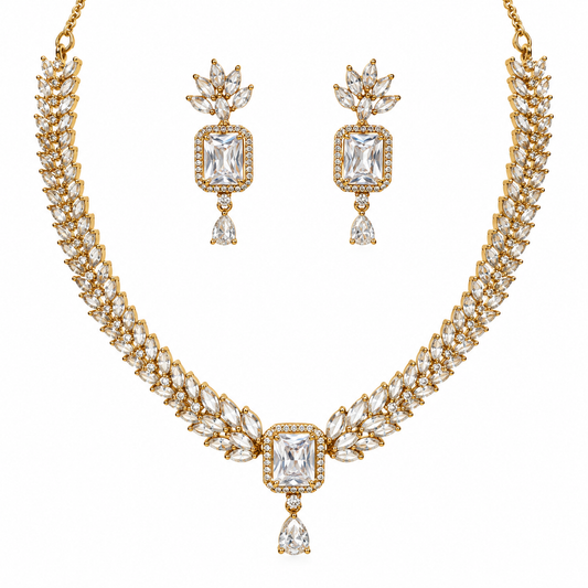 Aurora Royale American Diamond Necklace Set