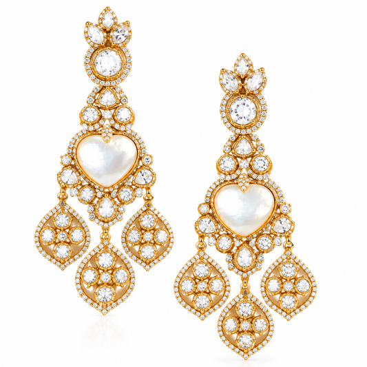 Pearl royale statement earrings