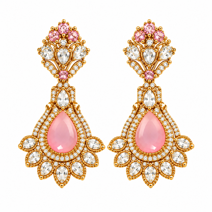Rosé Maharani Moissanite Choker Necklace & Earrings Set