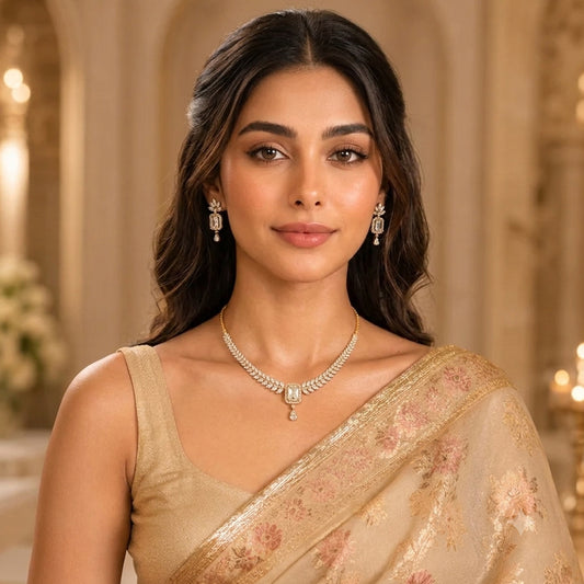 Aurora Royale American Diamond Necklace Set