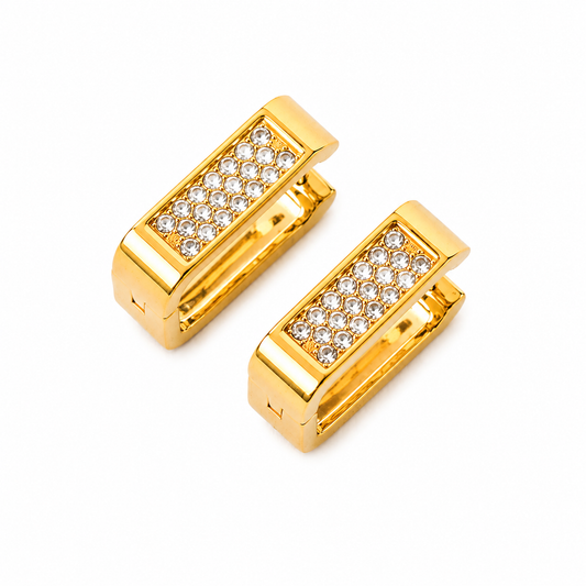 Pavé Crystal Huggie Earrings