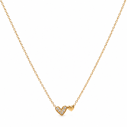 Crystal Heart Charm Necklace