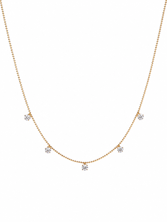 Dainty Crystal Drop Necklace