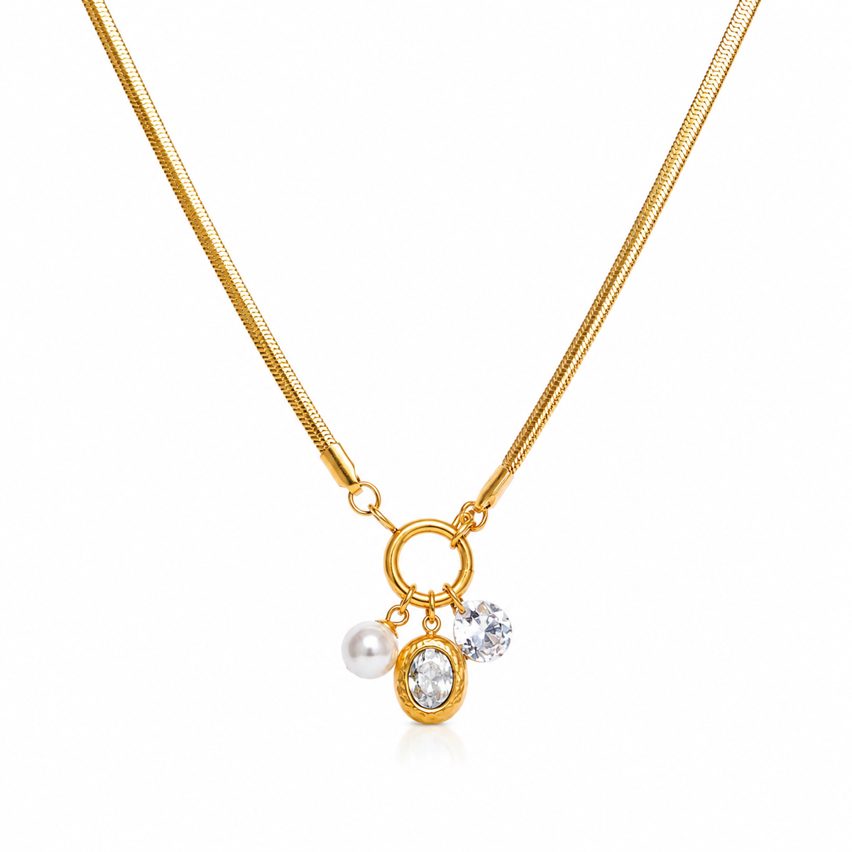 Pearl & Crystal Statement Necklace