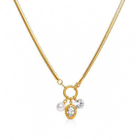 Pearl & Crystal Statement Necklace
