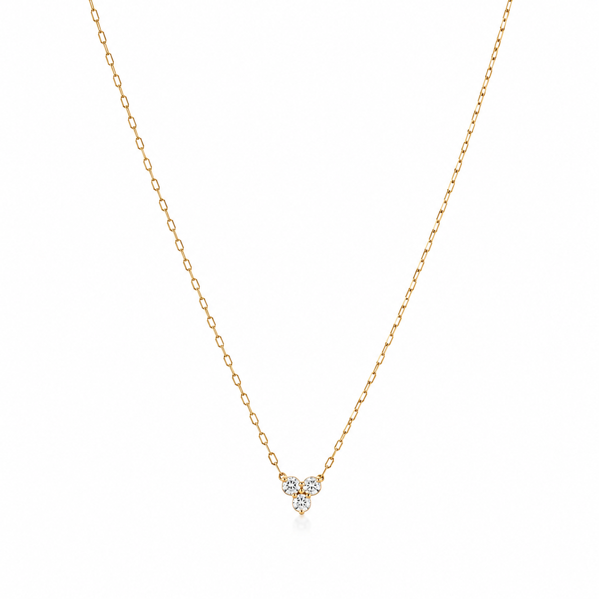 Triple Crystal Pendant Necklace