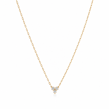 Triple Crystal Pendant Necklace
