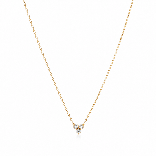 Triple Crystal Pendant Necklace