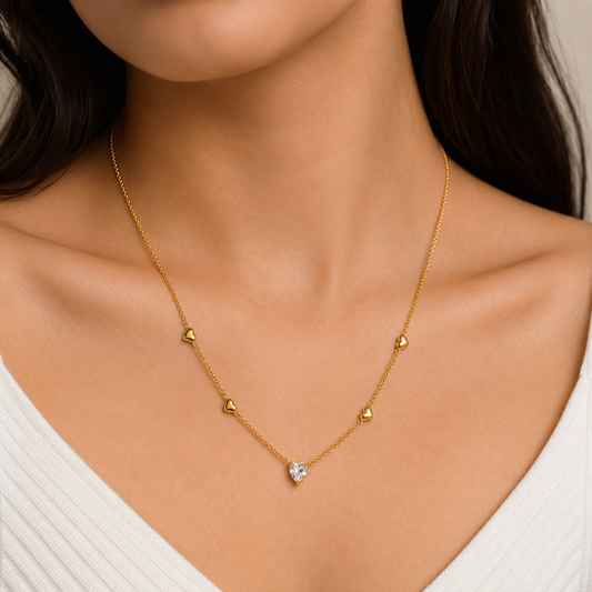 Heart Crystal Necklace