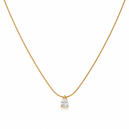 Teardrop Crystal Pendant Necklace