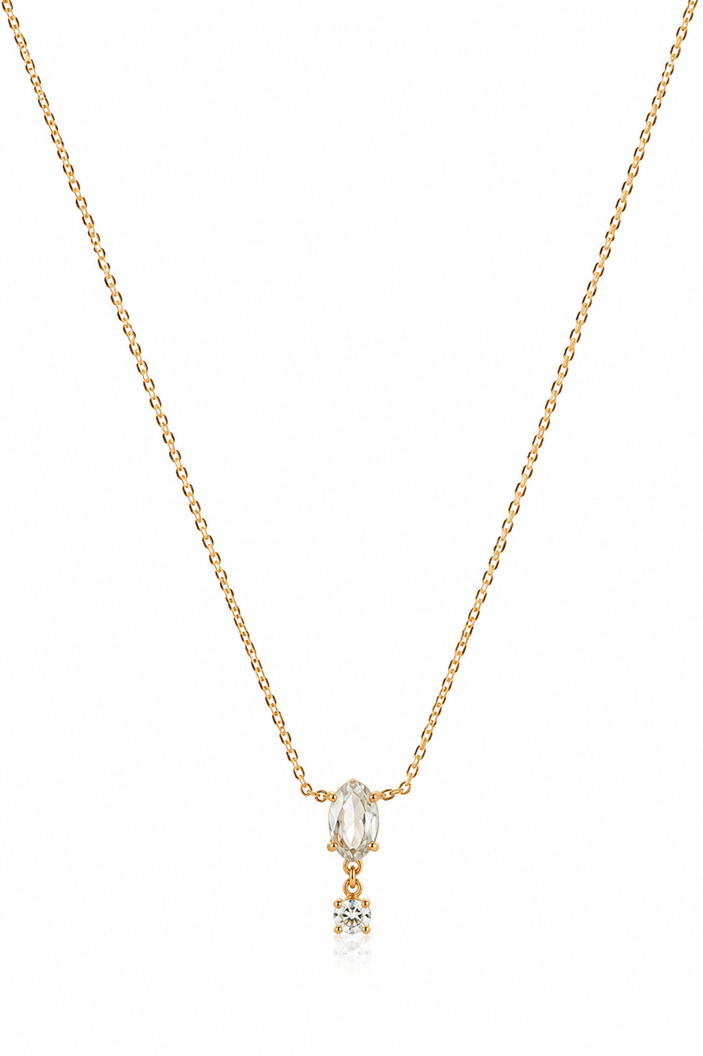 Emerald & Crystal Pendant Necklace