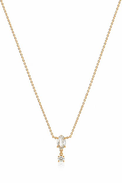 Emerald & Crystal Pendant Necklace