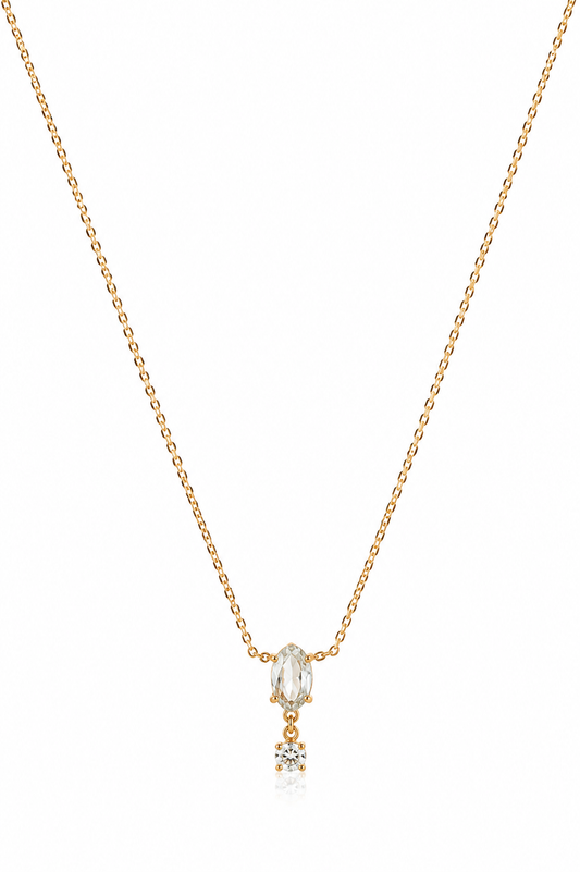 Emerald & Crystal Pendant Necklace