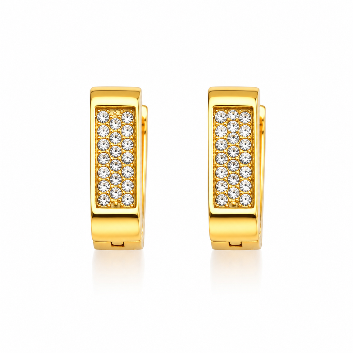 Pavé Crystal Huggie Earrings