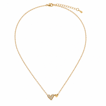 Crystal Heart Charm Necklace
