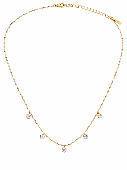 Dainty Crystal Drop Necklace