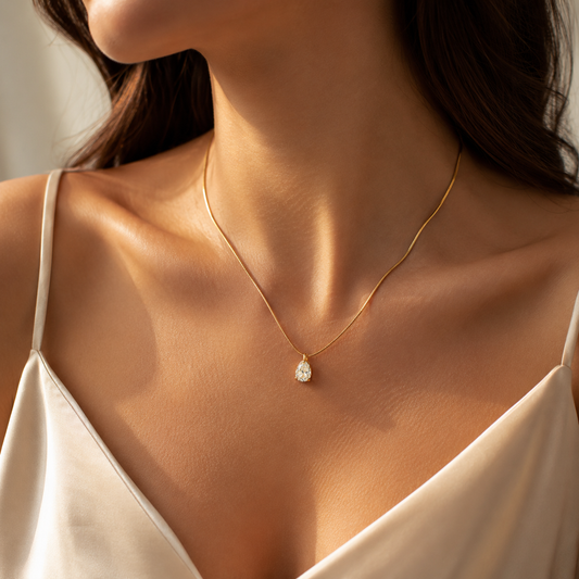 Lumière Teardrop Crystal Necklace