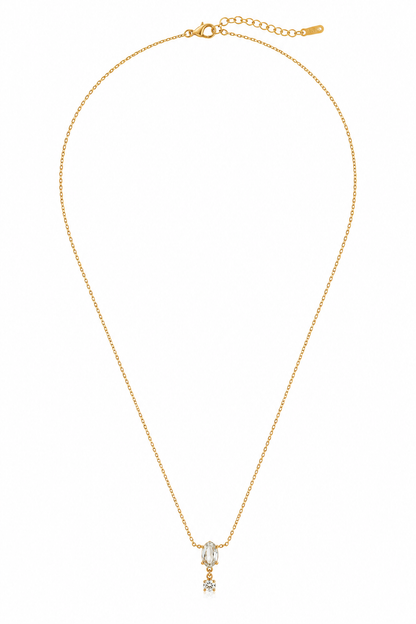 Emerald & Crystal Pendant Necklace