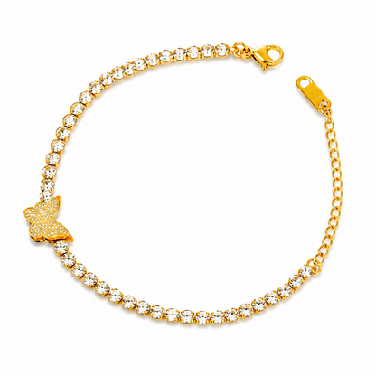 Flutter Crystal Butterfly Bracelet
