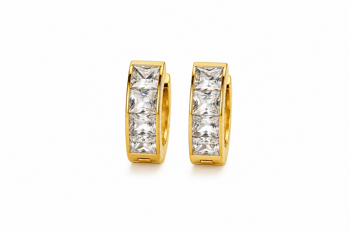 Aurora Princess Crystal Hoop Earrings