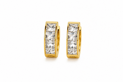 Aurora Princess Crystal Hoop Earrings