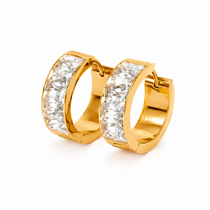 Aurora Princess Crystal Hoop Earrings