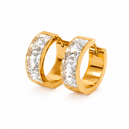 Aurora Princess Crystal Hoop Earrings