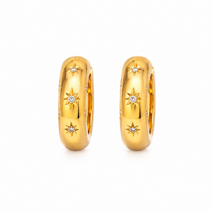 Stellar Bloom Hoop Earrings 