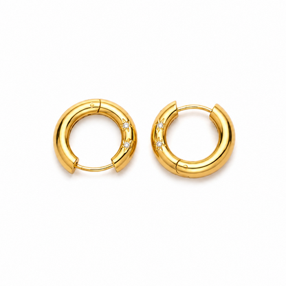 Stellar Bloom Hoop Earrings 