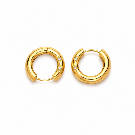 Stellar Bloom Hoop Earrings 