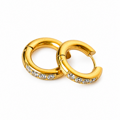 Celeste Crystal Huggie Hoop Earrings 
