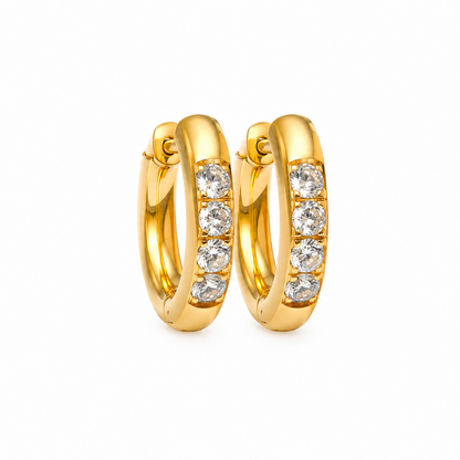 Celeste Crystal Huggie Hoop Earrings 