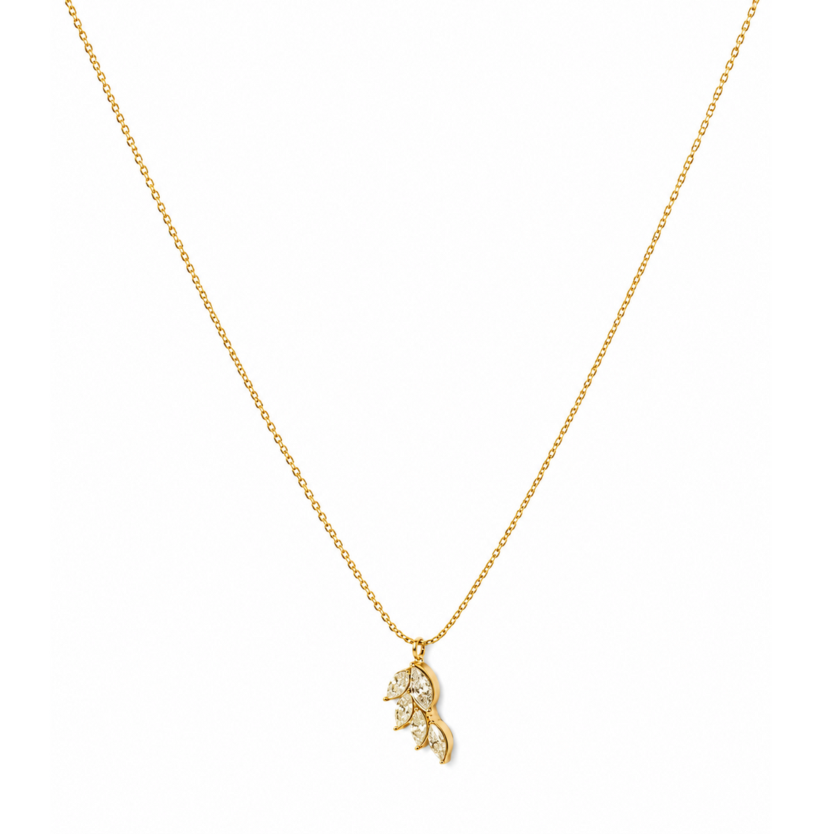 Aurora Leaf Spark Necklace