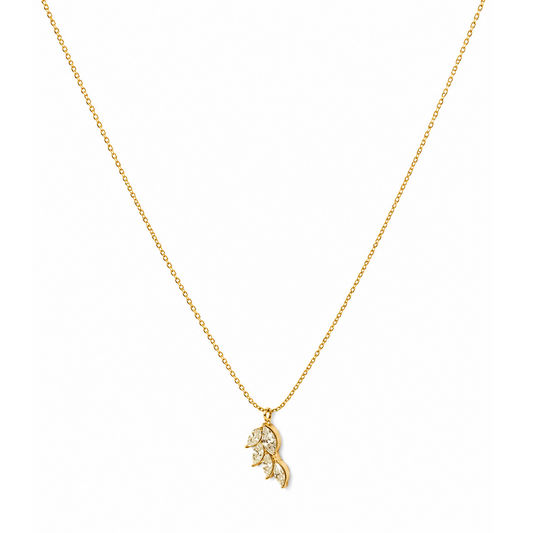 Aurora Leaf Spark Necklace
