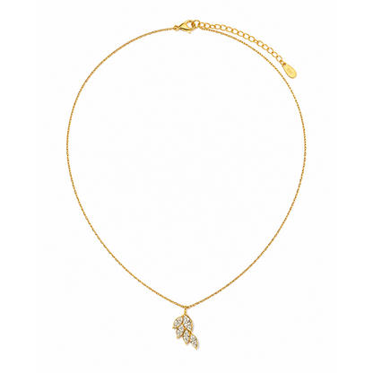 Aurora Leaf Spark Necklace