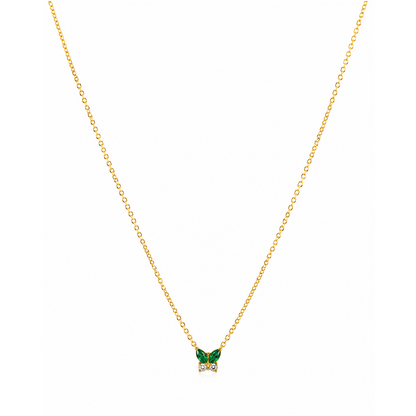 Emerald Flutter Butterfly Necklace