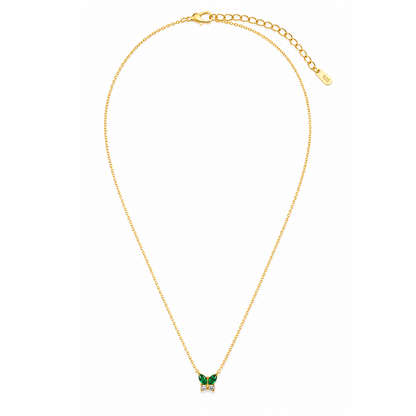 Emerald Flutter Butterfly Necklace