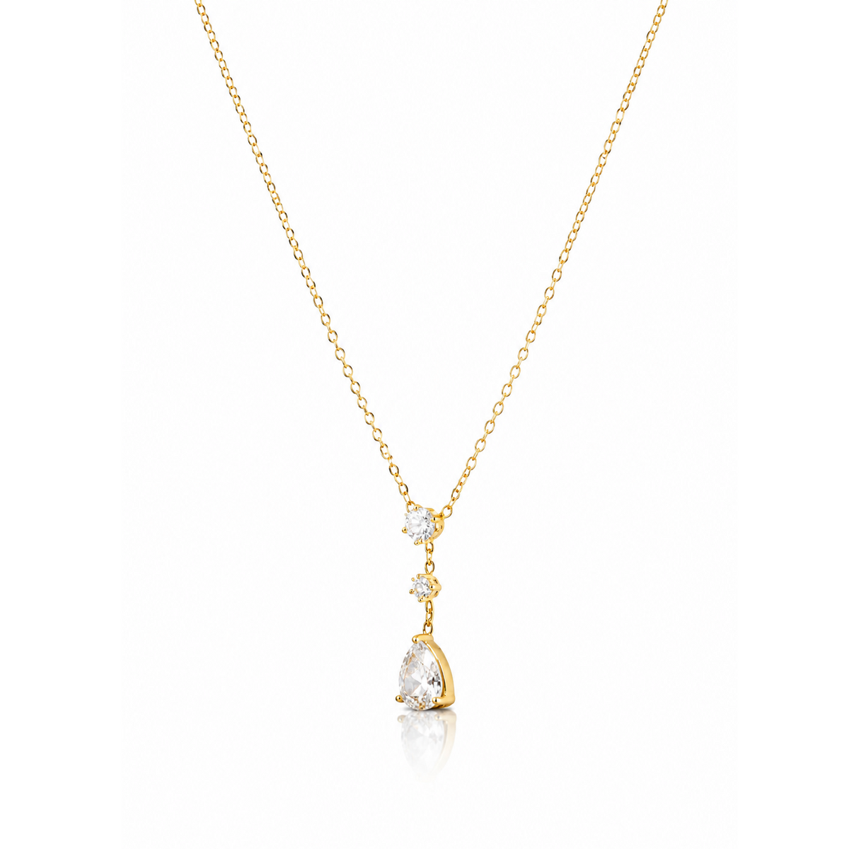 Aurora Teardrop Lariat Necklace
