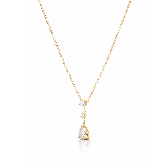 Aurora Teardrop Lariat Necklace