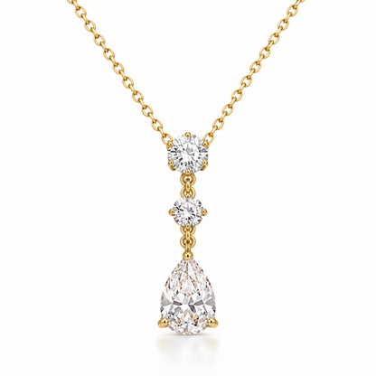 Aurora Teardrop Lariat Necklace