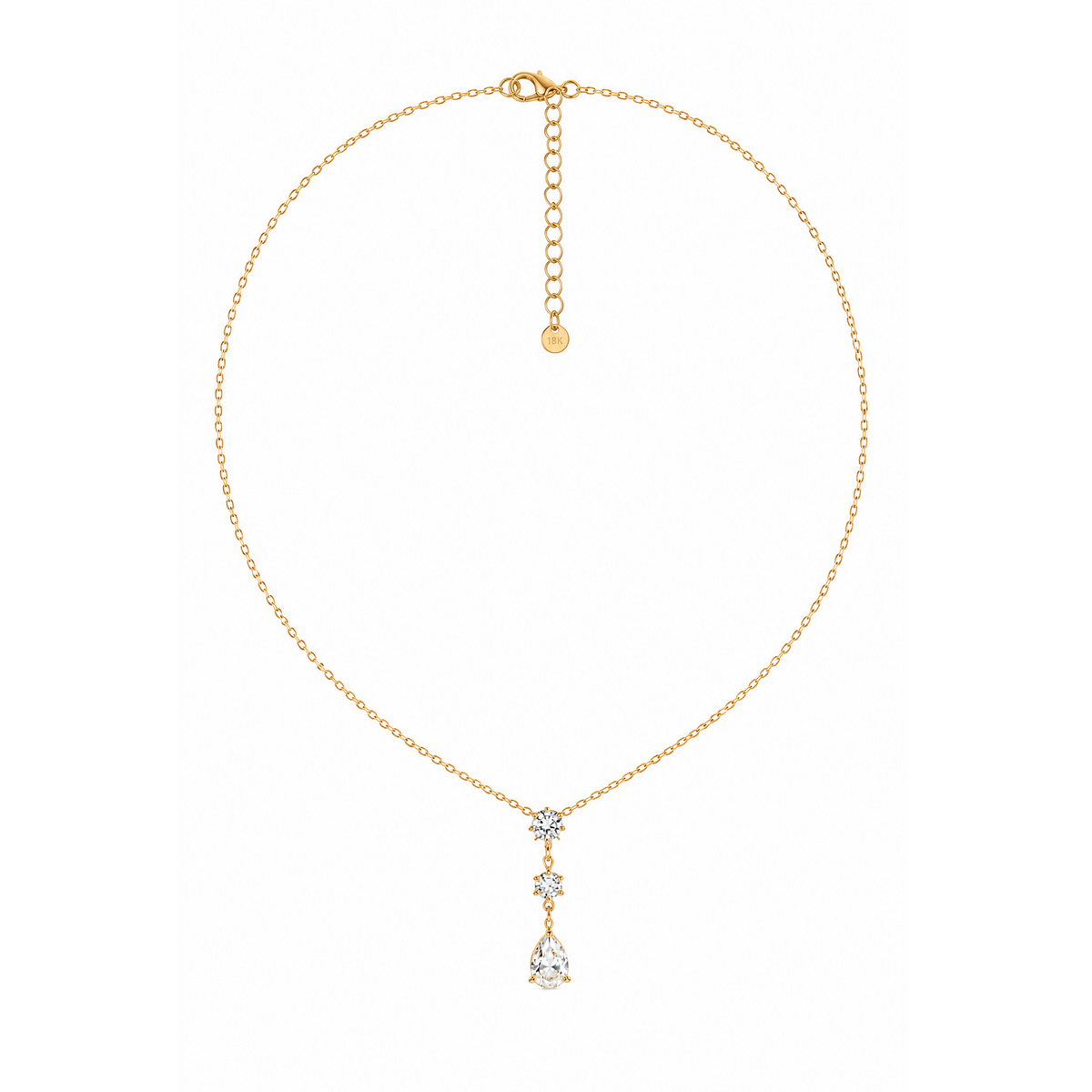 Aurora Teardrop Lariat Necklace