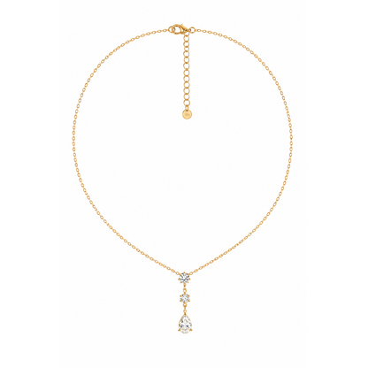 Aurora Teardrop Lariat Necklace