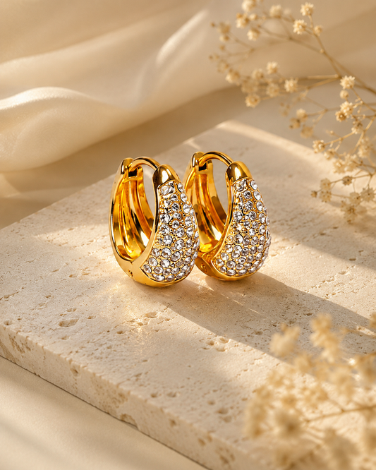 Lumina Crystal Hoop Earrings
