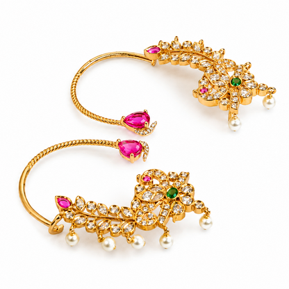 Ruby & Emerald Kemp Statement Ear Cuffs