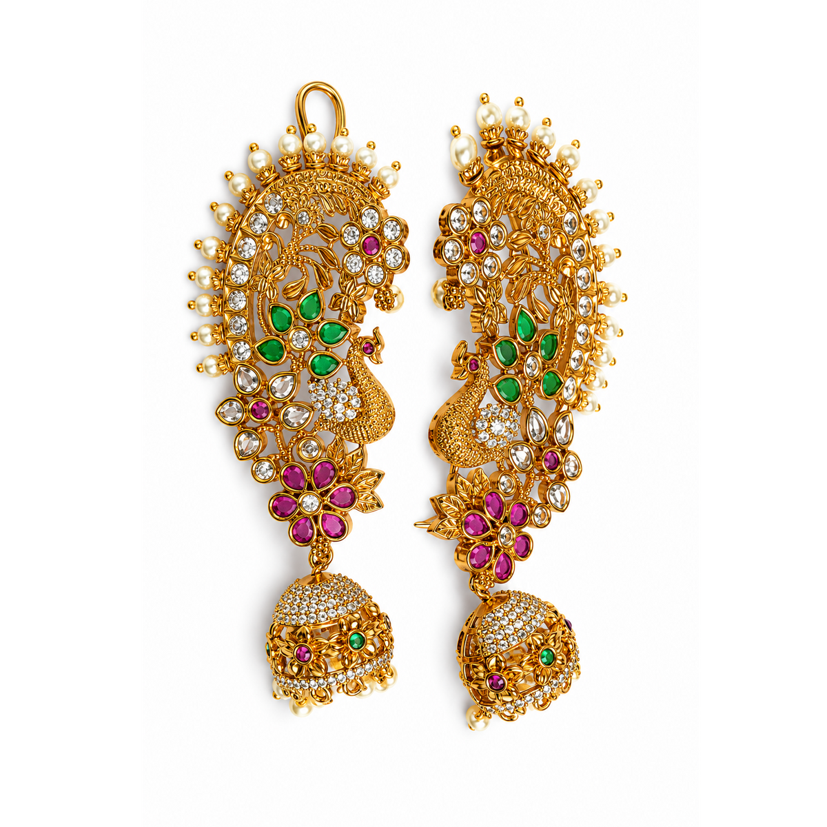 Temple Peacock Kemp Stone Ear Cuff