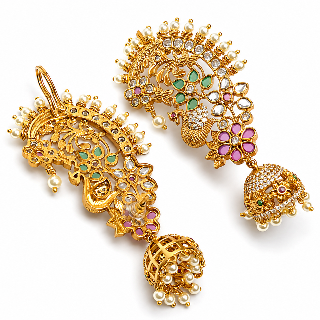 Temple Peacock Kemp Stone Ear Cuff